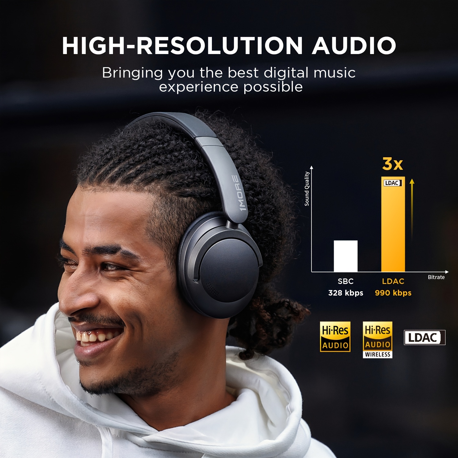     active noise cancelling headphones headphones with   for   wireless audio 70h playtime clear calls   eq via app black details 4