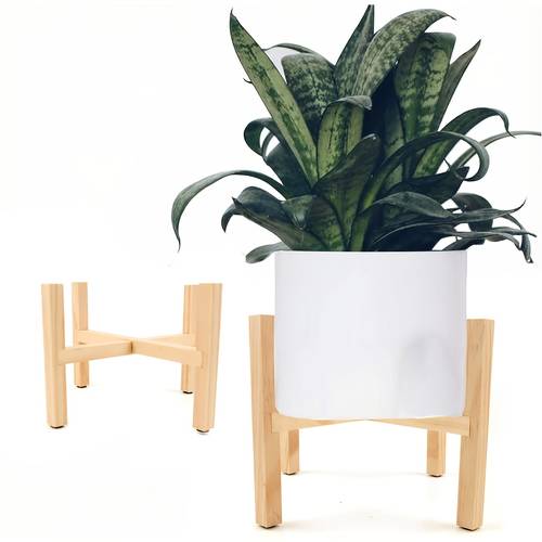 rustic wooden plant display stand decorative flower pot holder for indoor plants small tabletop shelf for living room windowsill farmhouse home decor no pot