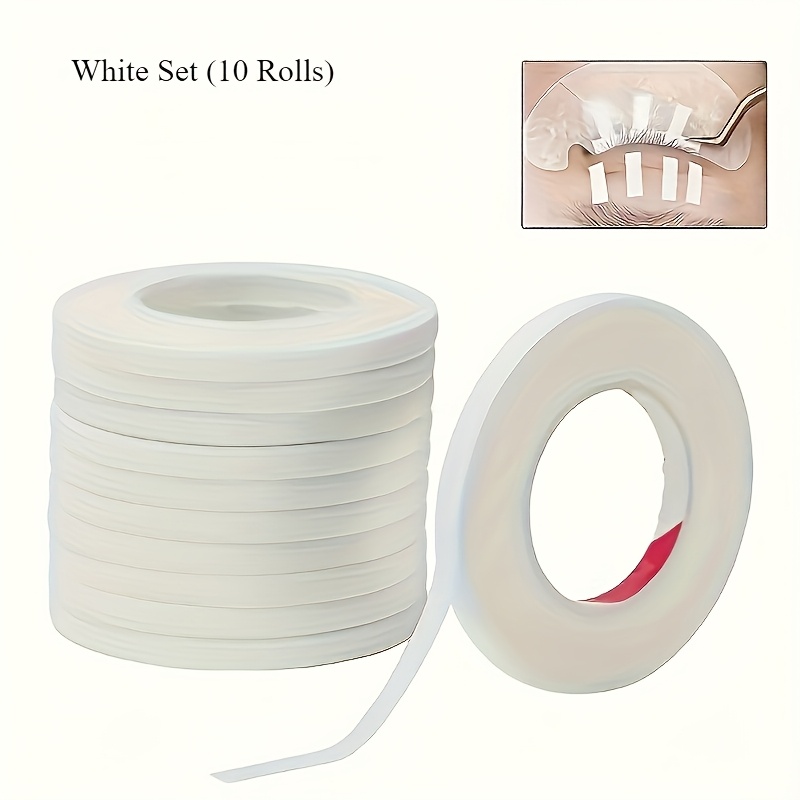 10pcs Hypoallergenic 4mm Eyelash Extension Tape - Low-allergy, Breathable Adhesive For Lash Grafting & Eyelid Lifting, Essential Tool