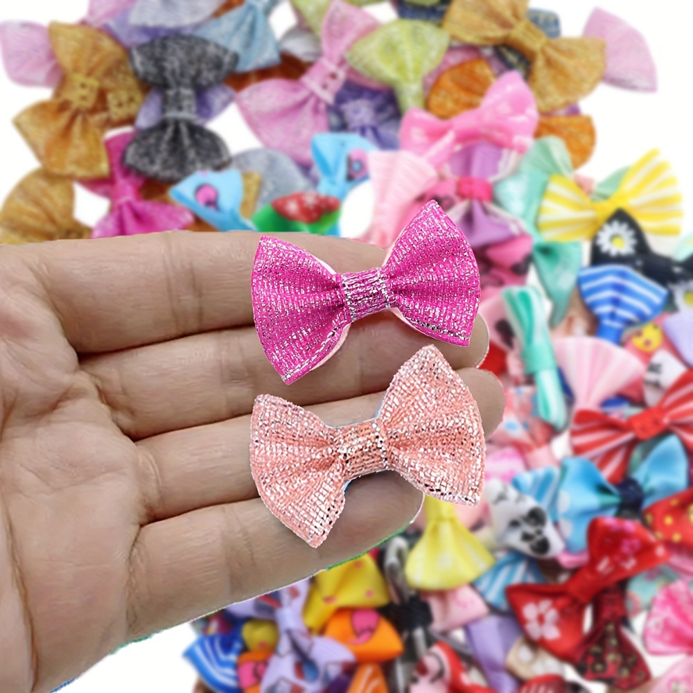 

50pcs, Diy Wedding Decoration Of Accessories Mixed With Ribbon Bows, Handmade Bows, Handmade Small Bows