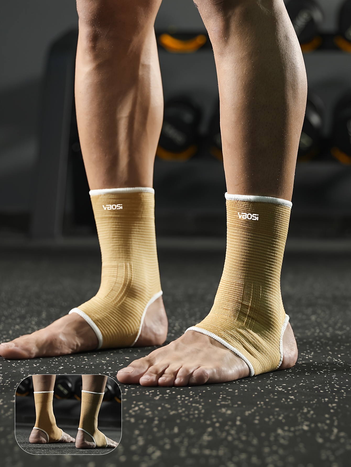 [Elastic Ankle Support] 2pcs Unisex Elastic Ankle Support Sleeves | 1 Pair for Running Basketball Cycling Gym Training, One Size