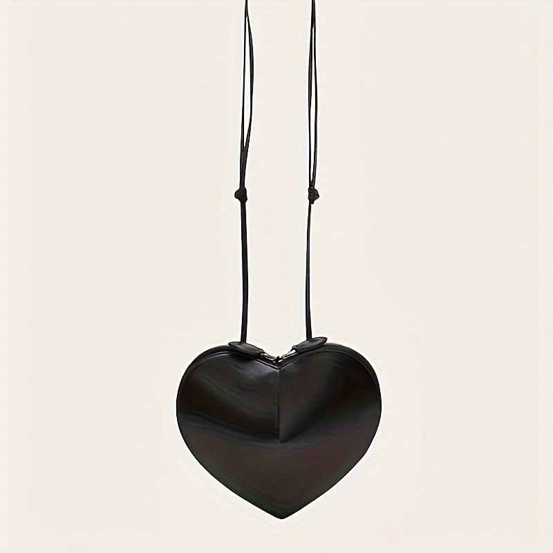 Heart Shaped Crossbody Bag Sweet Pu Leather Love Purse Temu United