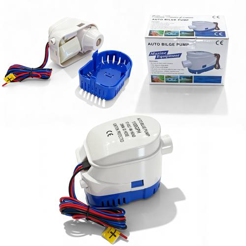 bomba sumergible automática completa 12v 1100gph - fluidez para transferencia rápida de agua en peceras, rv, riego de jardín, y drenaje