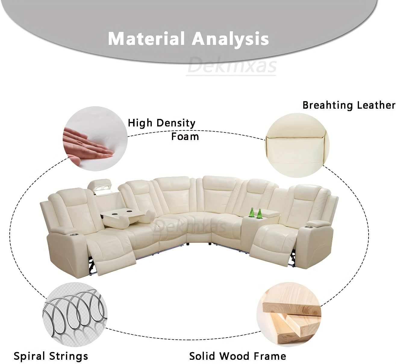 black beige breathable leather sofa living room multifunctional lounge chair sofa set suitable for living room villa apartment office   sofa bed multi person long sofa lazy sofa set with hidden storage function Product details 4