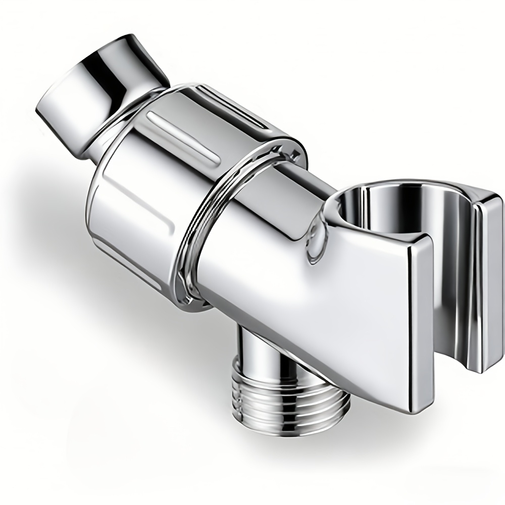 Adjustable Square Shower Head Holder – Wall Mount Bracket For Handheld Wand, ABS Chrome-Plated, Fits 30x15mm Lifting Tube, Easy Install