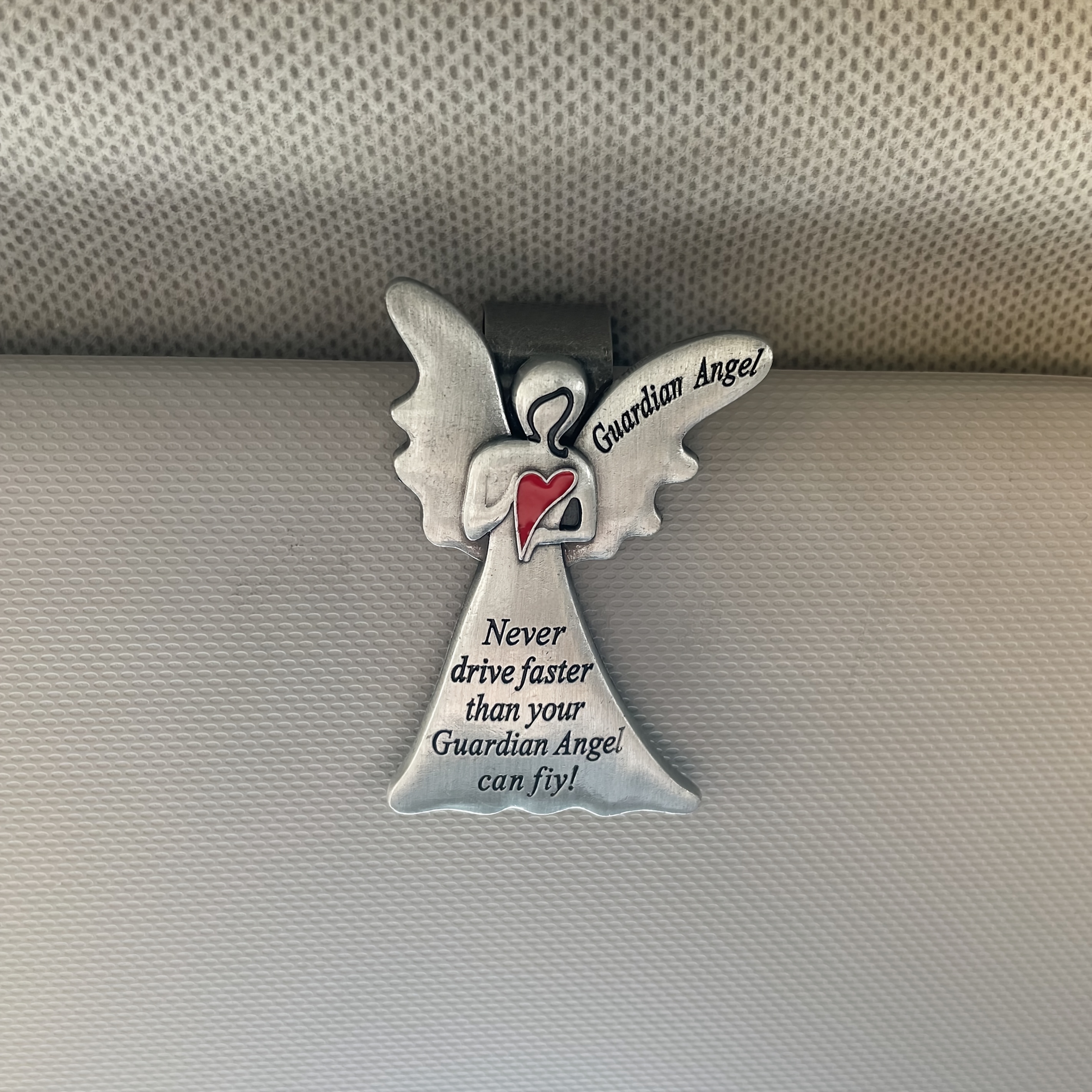 New Driver Glow in the Dark Guardian Angel Visor Clip