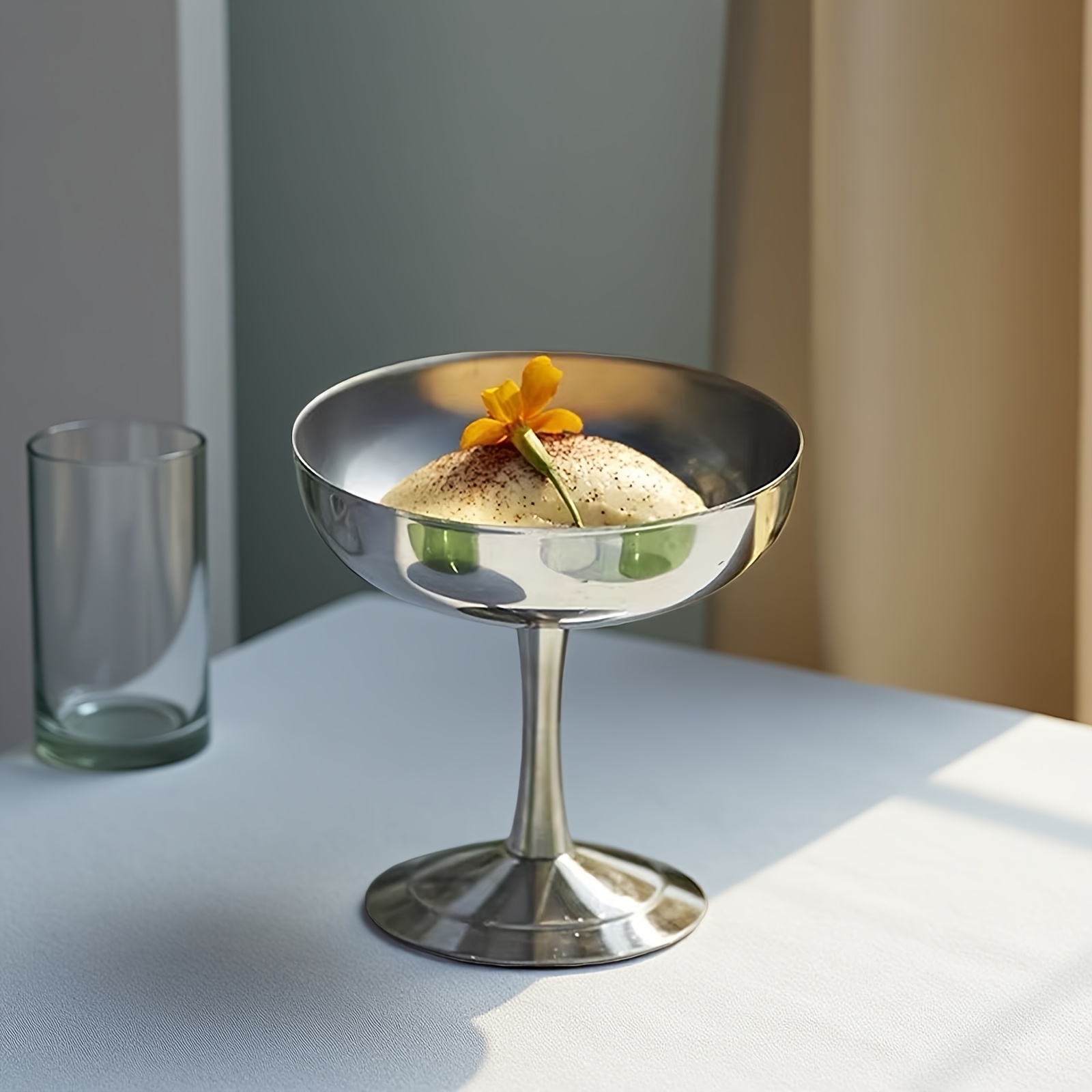 Wiederverwendbare Eisbecher- Dessertschale aus 304 Edelstahl für Snacks, Obst, Eiscreme