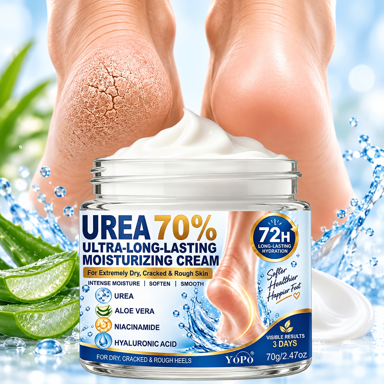 Urea 70% Ultra-Long-Lasting Moisturizing Cream, 40g