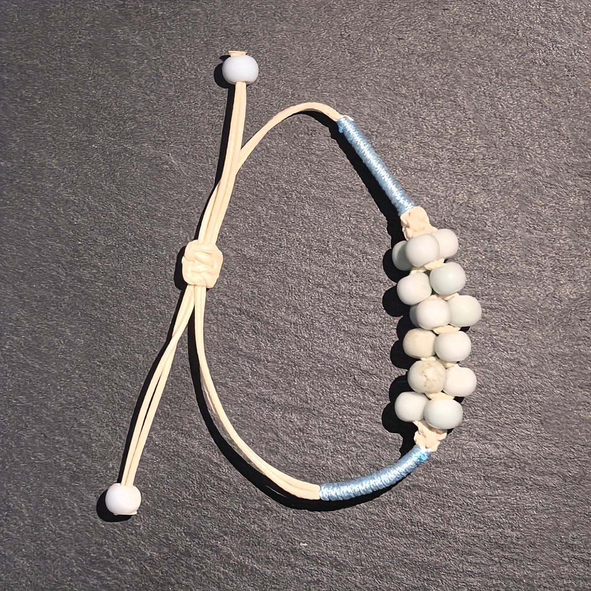 Boho Adjustable Bracelet with Red Ceramic Beads - Ethnic Style Women's Jewelry