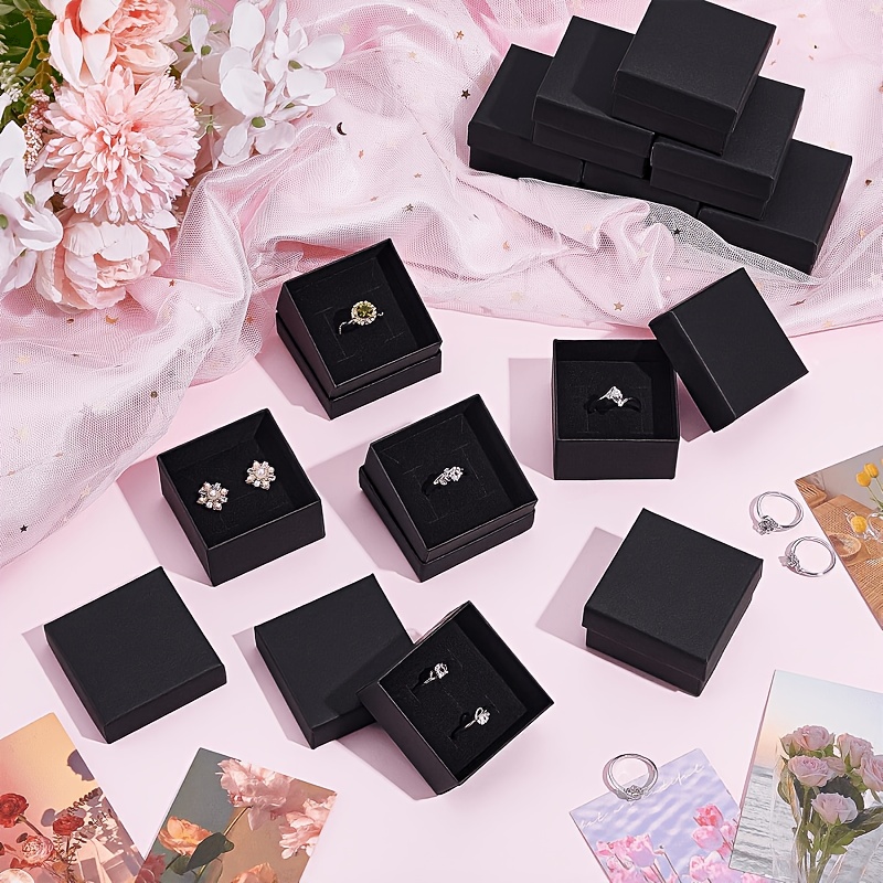 24-Pack Ring Gift Boxes with Foam Inserts, 1.5x1.5x1.18 Inches