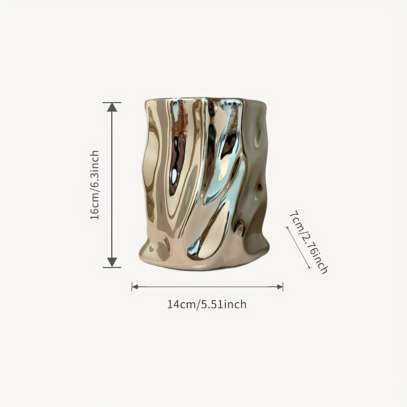 E-shop Hochwertige Vasen-Dekoration, kreativer Stil, hochwertige galvanisierte Keramikvase, Ausstellungsraumvase für Blumenkunst, sanfte Dekoration