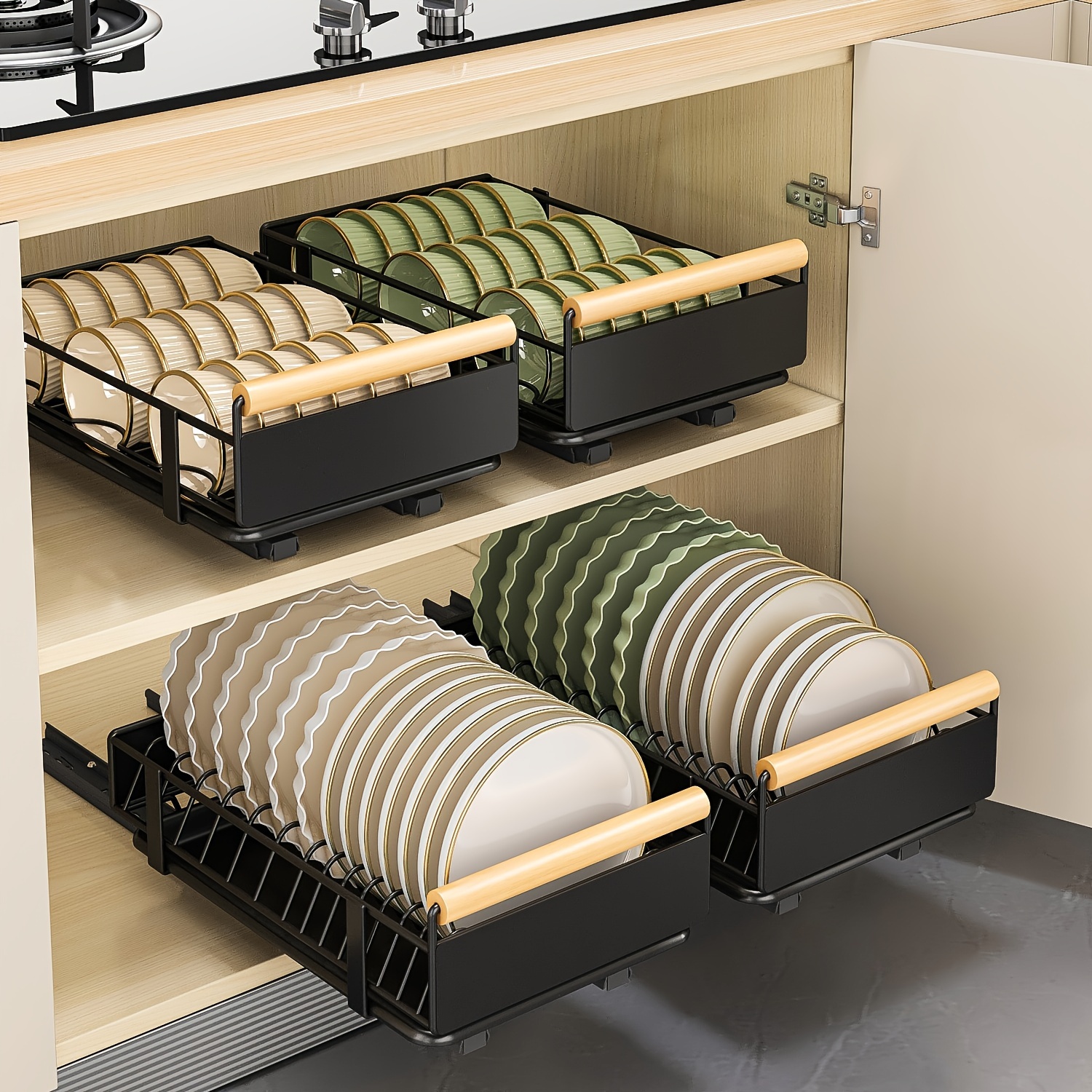 Organisateur D'évier De Cuisine, Porte-éponge, Plateau Auto-drainant Et Porte-serviettes Pour