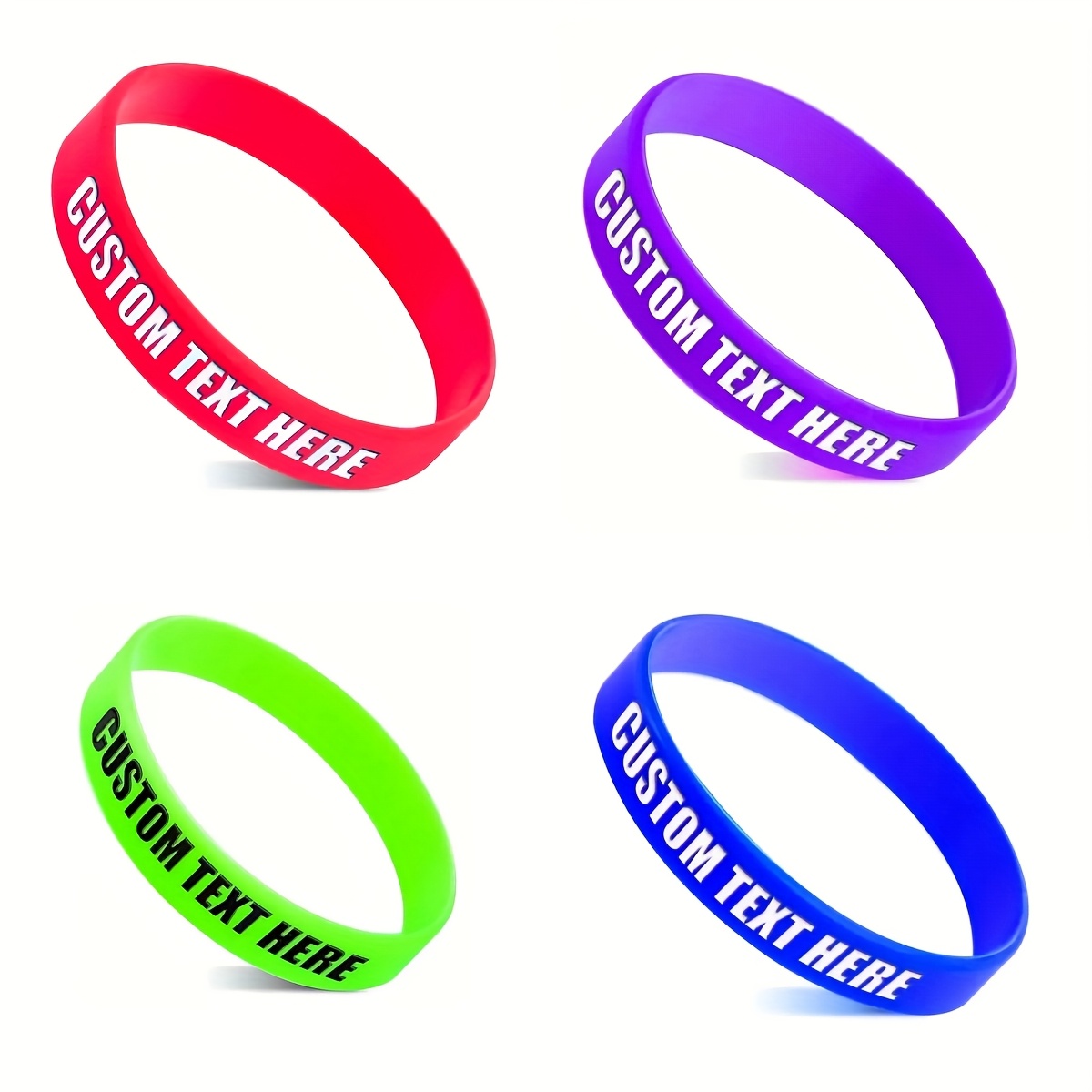 112pcs Customizable Multicolor Silicone Bracelets for Events
