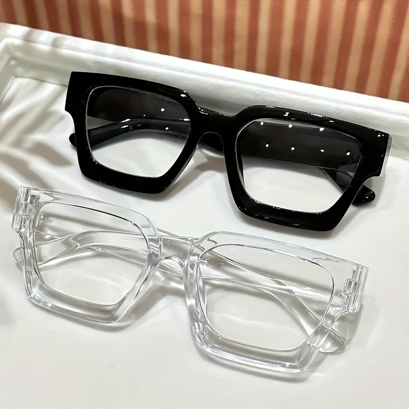 Image of 2pcs Unisex Y2k Elegant Minimalist Never Casual Fashion Glasses For Daily Life Outfit