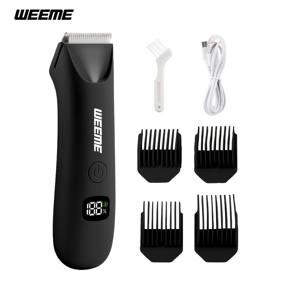 Weeme Bikini & Body Trimmer - Hair Removal For Men And Women, Usb Rechargeable, Skin-friendly, Lcd Display, Perfect Gift For Her/him