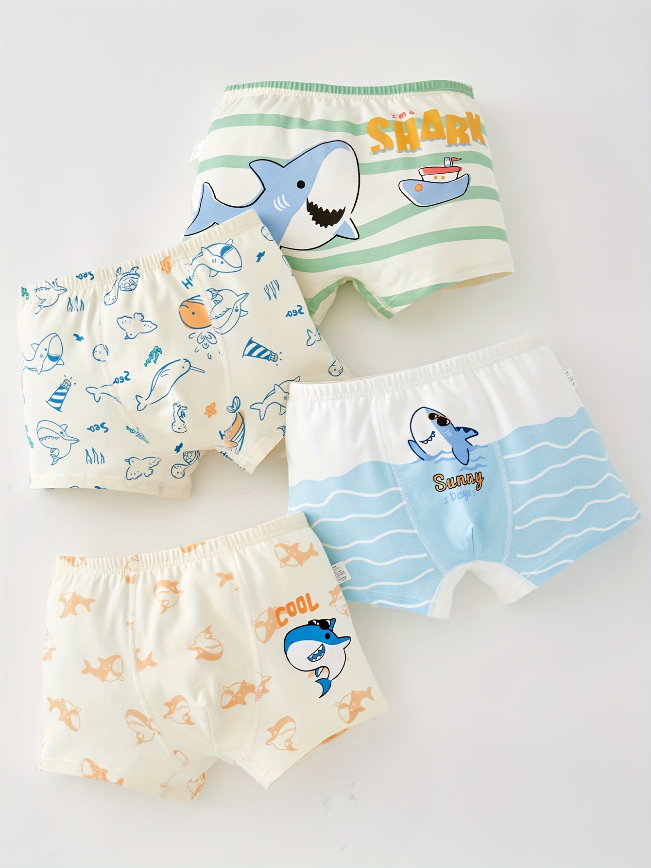 Boy's Cotton Briefs Cartoon Pattern Breathable Panties Kid's - Temu