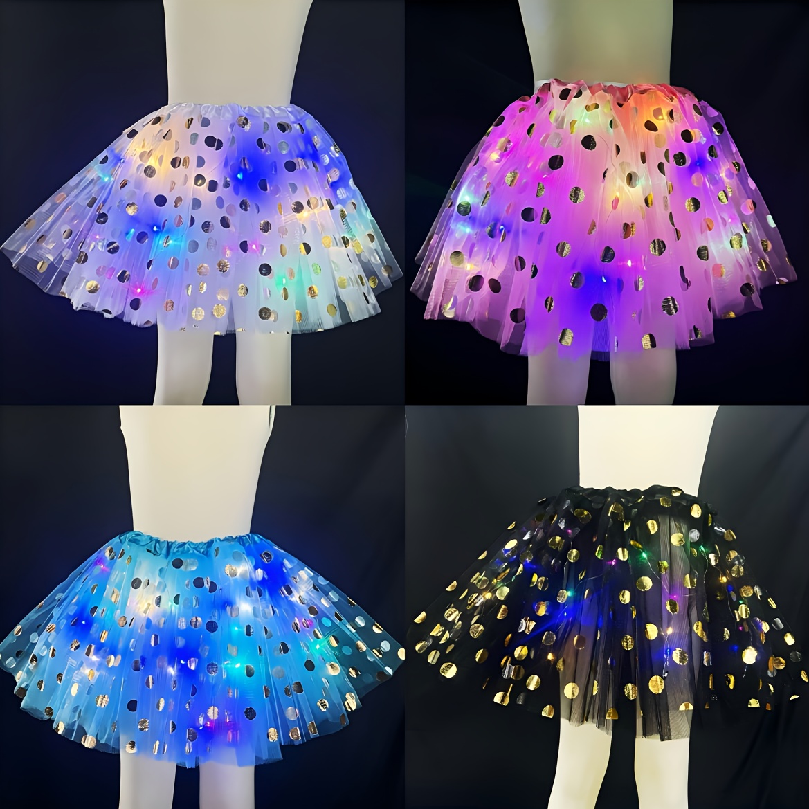 Star Power Fashion Tutu Skirt Red Polka-dot Costume Halloween Girls Onesize NEW