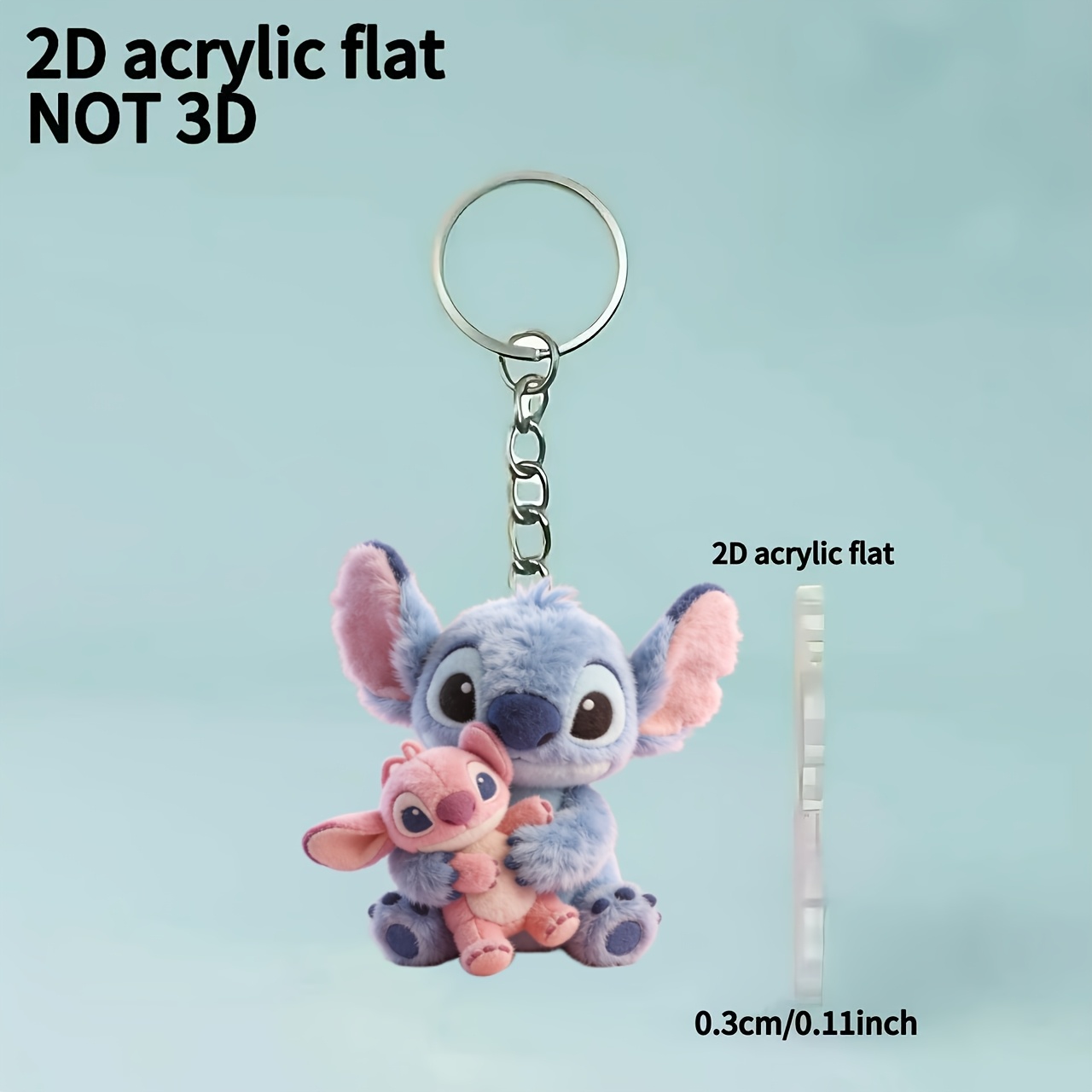 E-shop 2D-Flach, [2D-Flach] . Acryl-Stich-Schlüsselanhänger, Schlüsselring, Feiertagsgeschenk dekorativer Schlüsselanhänger, Autoschlüsselanhänger,