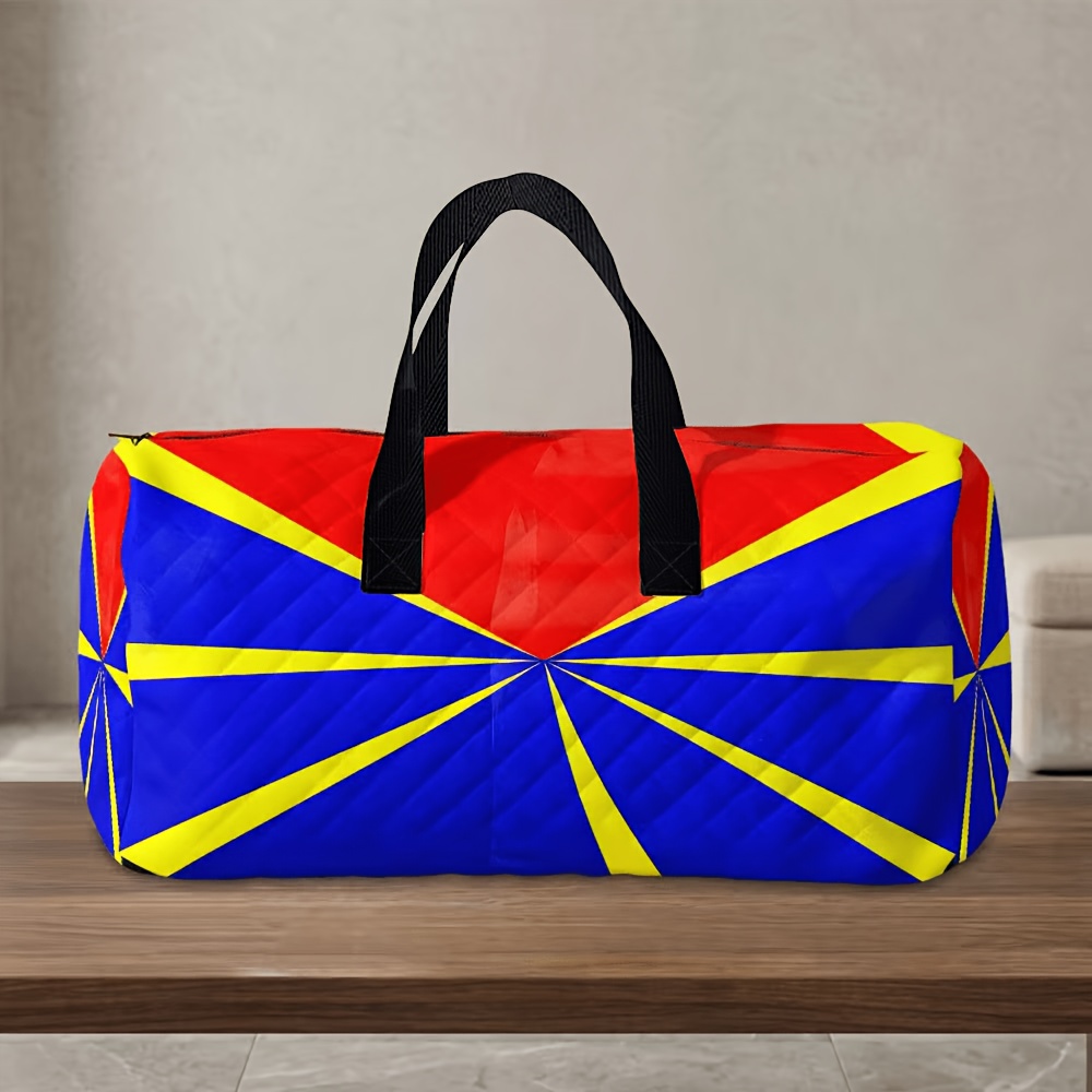 TEMU 1 pièce Sac fourre-tout pour homme avec drapeau de La - Grande , bagage à main de cabine et sac de sport, sac à main de voyage multifonctionnel