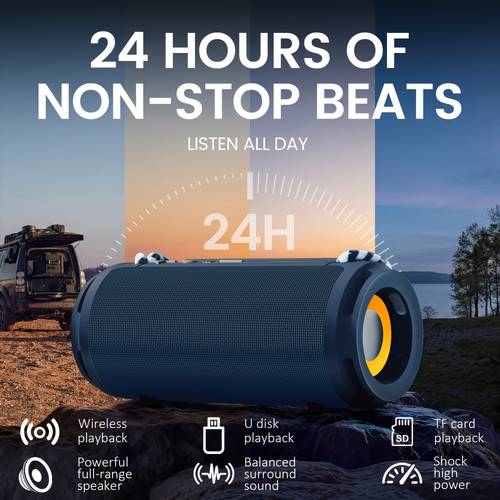 wireless speaker high quality portable audio with rgb built in carry strap and rechargeable battery for sports home party valentines day anniversary gifts travel