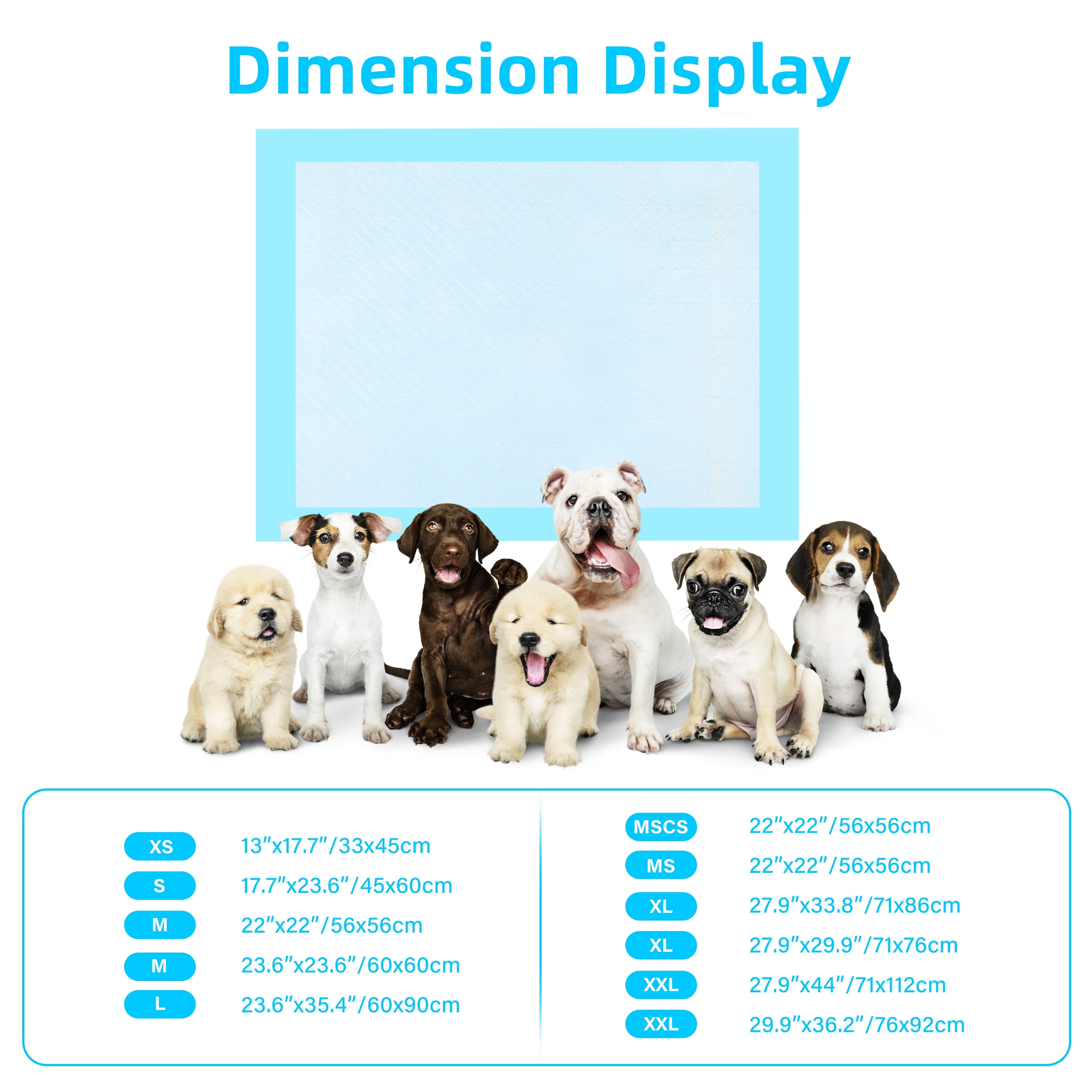 TEMU 100pcs Ultra Absorbent Dog Training Pads - Leak-proof, Odor-blocking Puppy Potty Mats With Built-in For Easy Housebreaking, Fluffydream