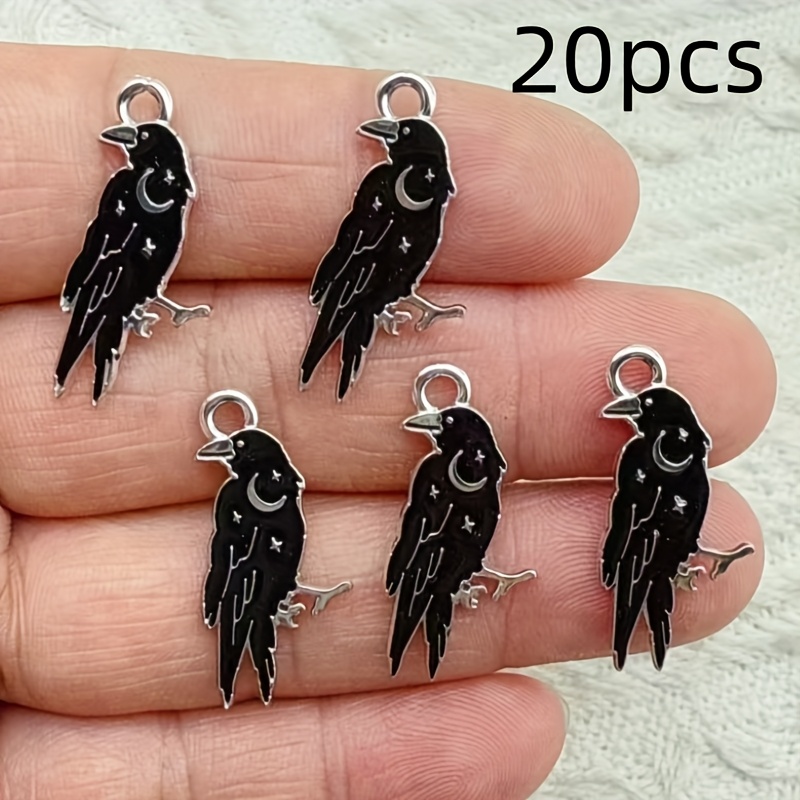 TEMU Lot de 20 Breloques en Émail Style Gothique avec Crâne et pour la Fabrication de Bijoux DIY - Boucles d'Oreilles, , Bracelets, Porte-clés
