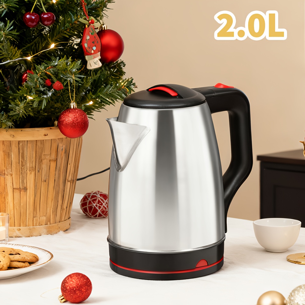 TEMU 2l Electric Kettle, 1800w Electric Kettles For Boiling Water, Portable Kettle Food Processor Portable Kettle, Dry Burning Protection, Suitable
