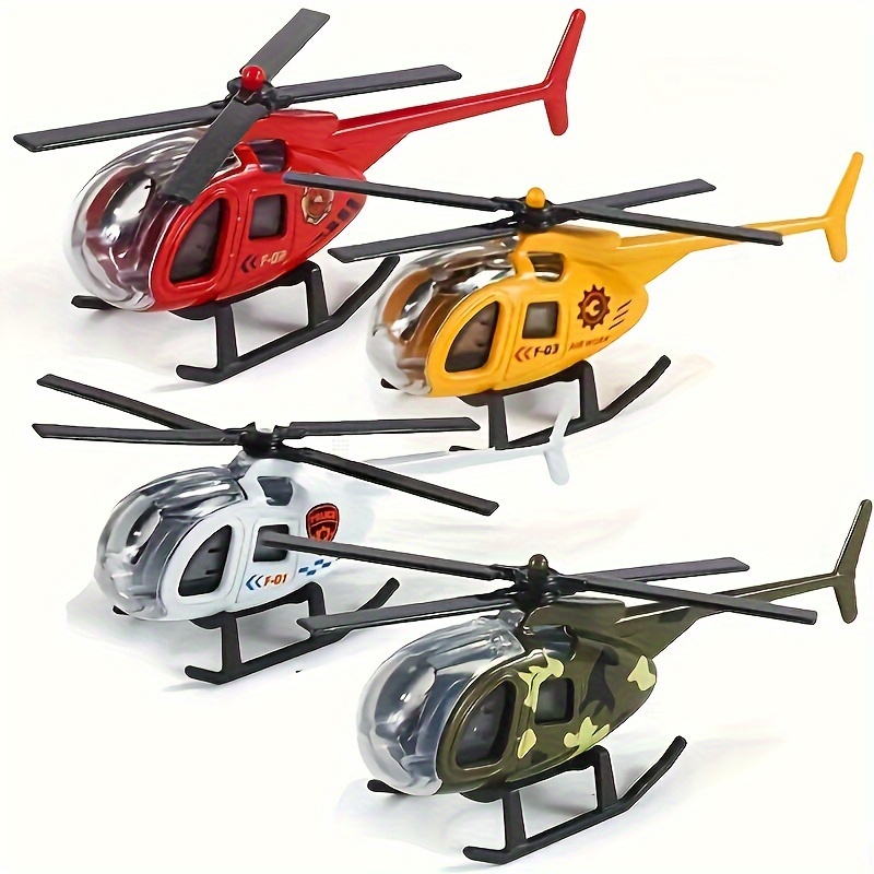 4 Alloy Mini Helicopters Model Toy Set Police Fire Temu United Kingdom