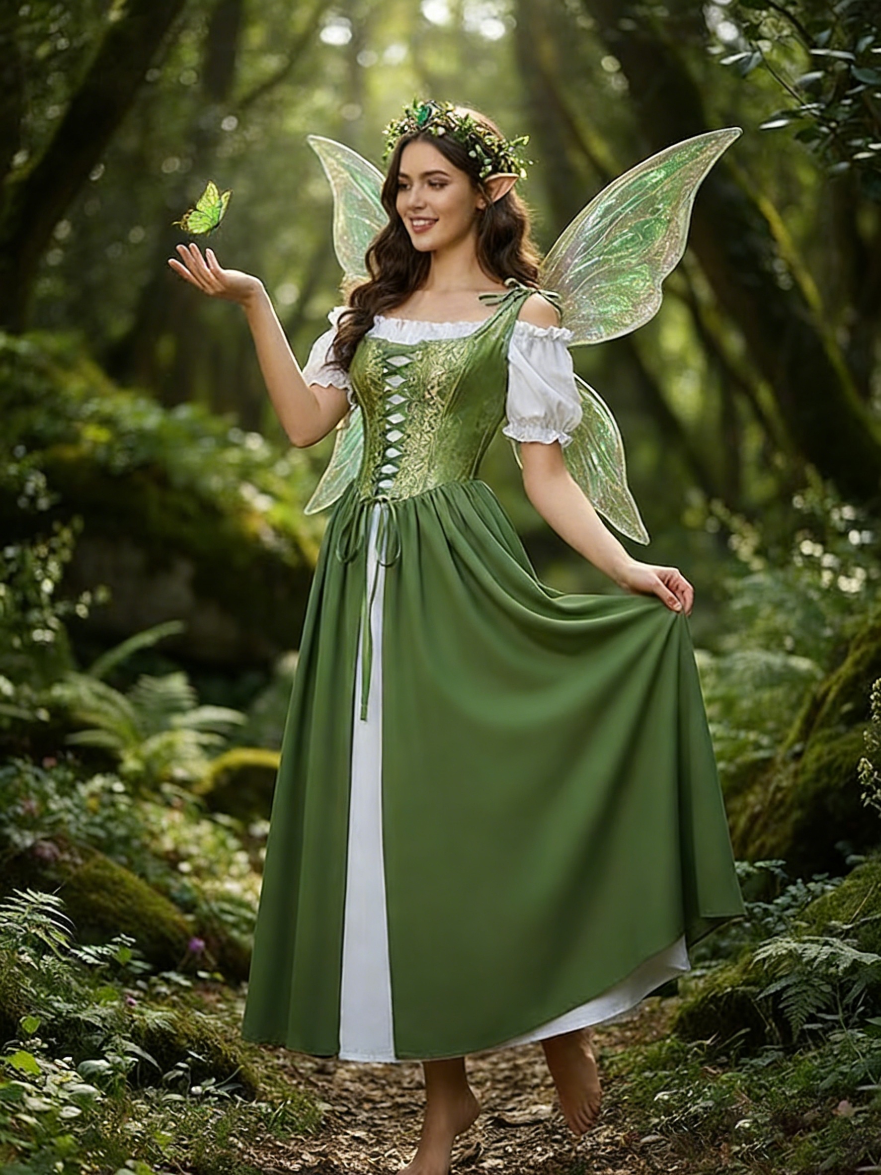 green emerald velvet dress Twilight Fairy Gown - Black/Purple - Costume - Child