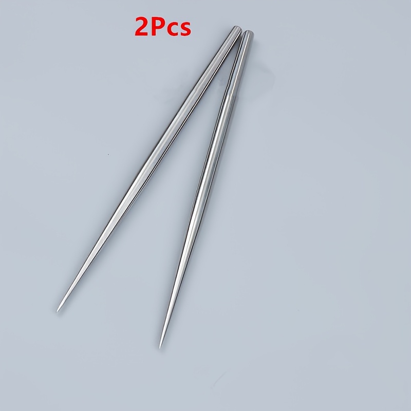 TEMU 1pc/2pcs Stainless Steel Pottery Modeling Stick Acupressure Texture Creasing Indentation Sharp Pottery Clay Carving Clay Tool