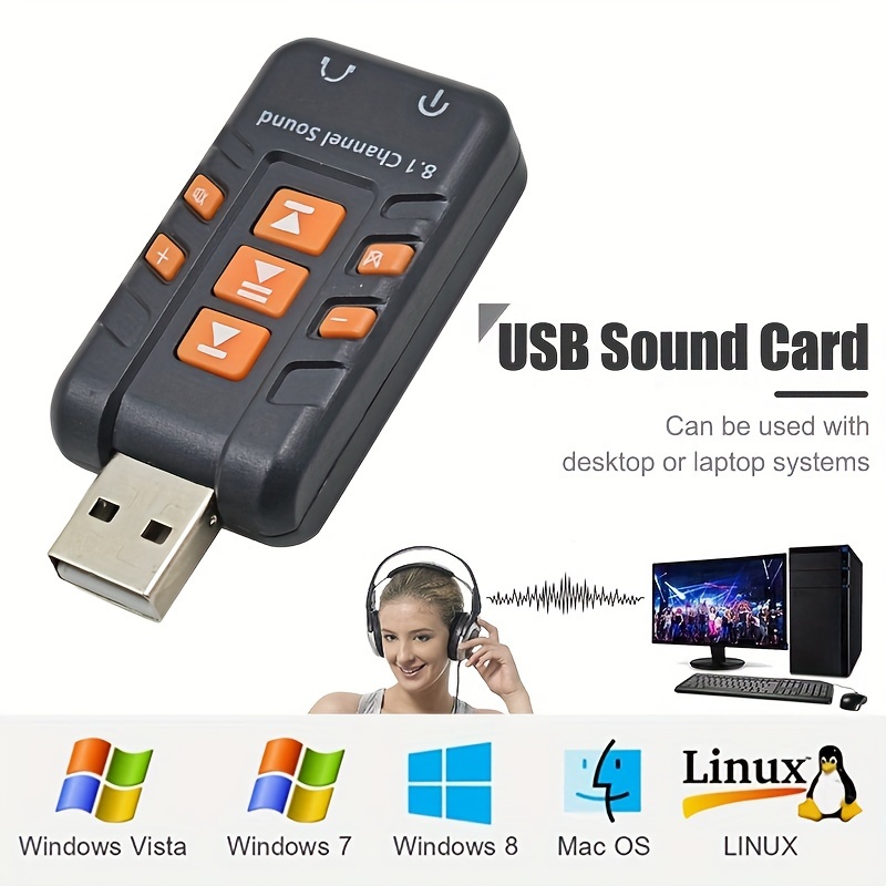 Tarjeta de Sonido 7.1 USB