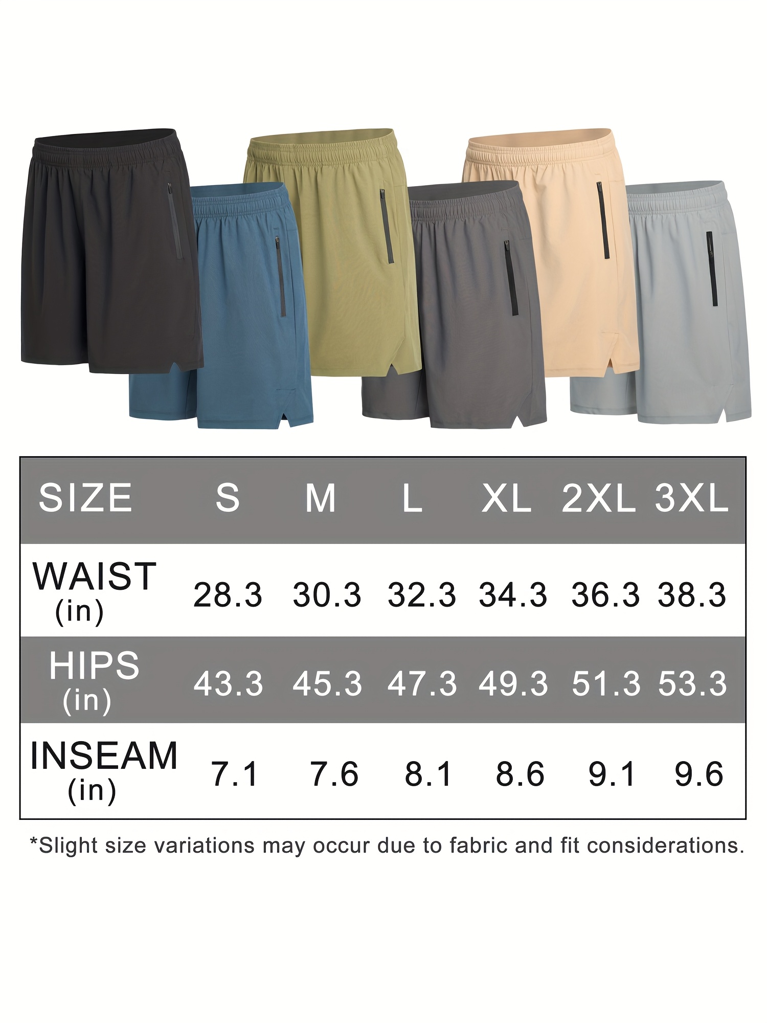 pack men's running athletic shorts, quick dry workout gym short