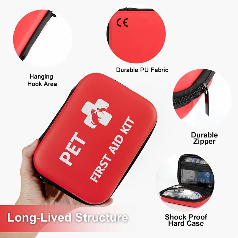 Pet First Aid Kit for Cats and Dogs — A Pet Emergency Kit for Home, Office, and Travel — A Must-have Mini First Aid Kit for Dog Camping