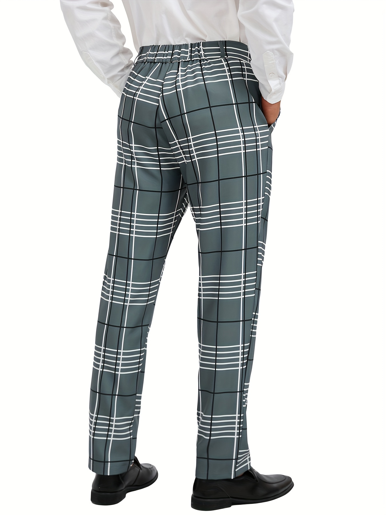 pantalones cuadros hombre gengyuanshi verde Temu Mexico