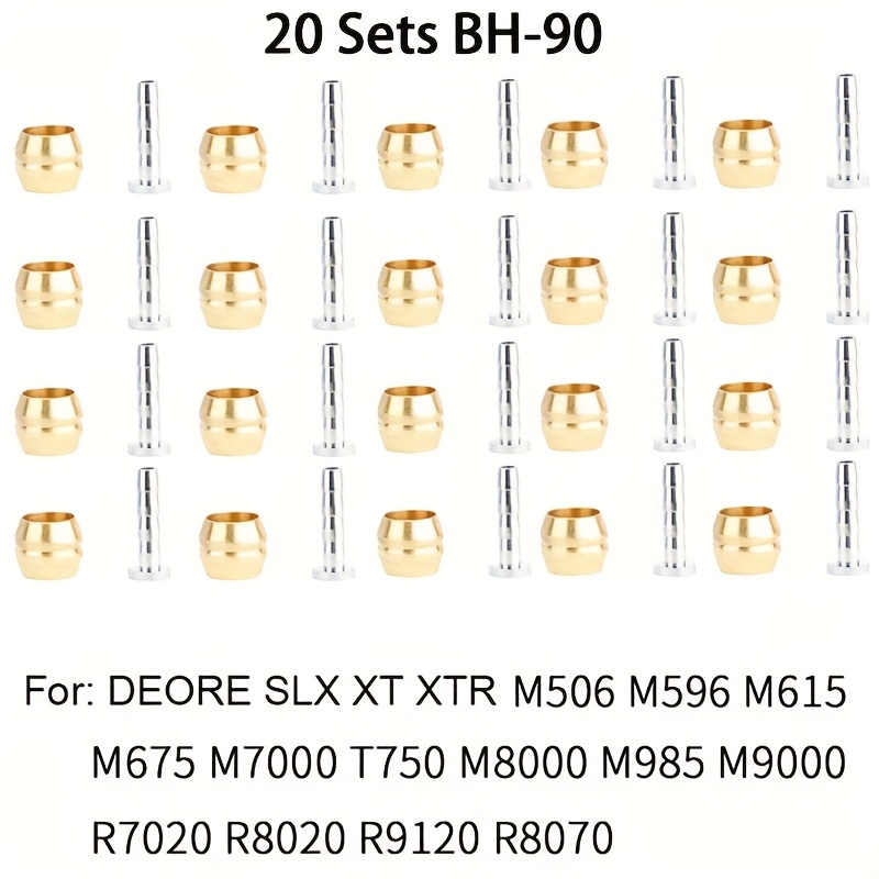 20 Pairs Of Mountain Bike Hydraulic Brake Olive Heads, Suitable For Replacing Parts In Bh90, Bh59, , And Brake Connectors, Straight-through Fittings For Hydraulic Lines, Cycling Components