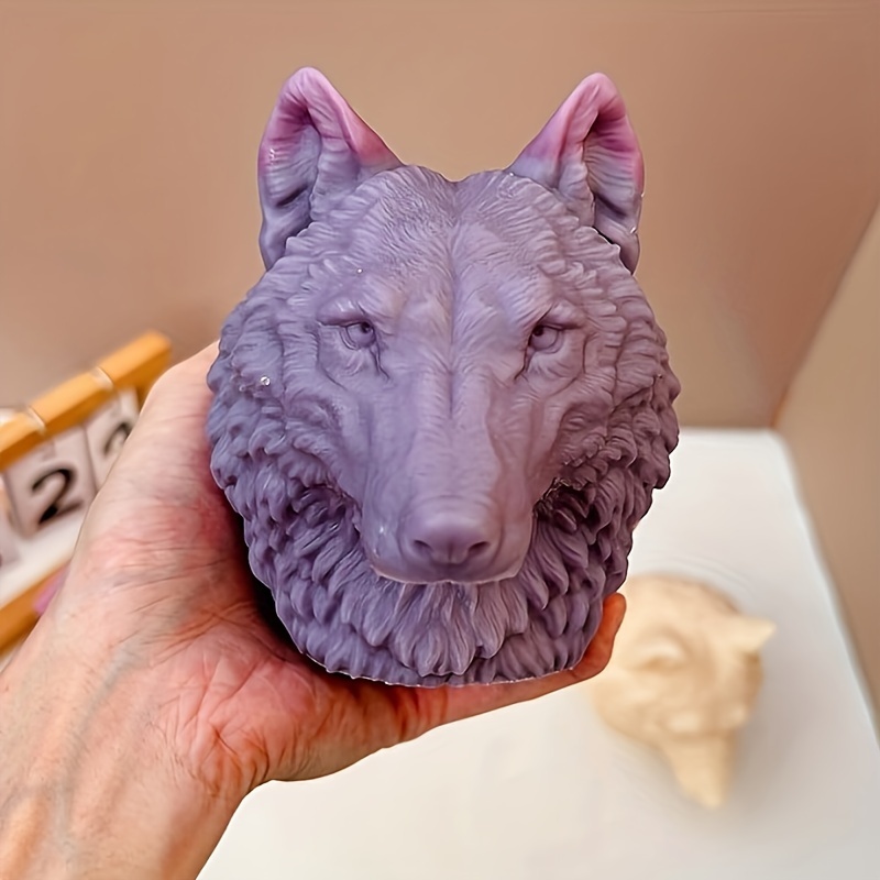 

Ruiswahs 3d Large Wolf Headed Animal Handmade Diy Candle Resin Soap Cement Gypsum Handicraft Ornament Silicone Mold