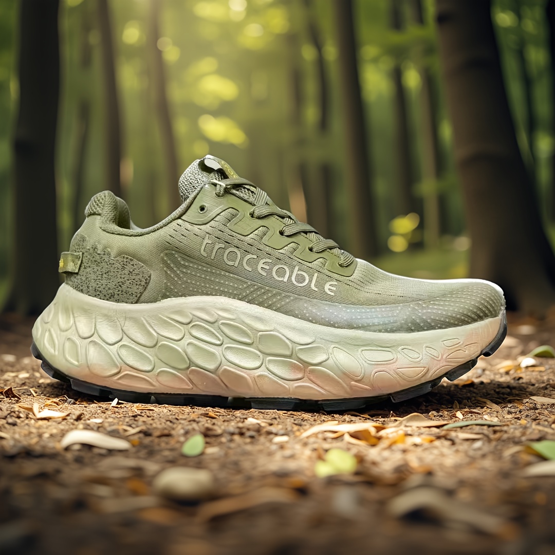 Sneakers, Men's Outdoor Shoes Lightweight Comfortable Trail Running Shoes Anti-Slip Shock Absorption Casual Fashion Sports Running Shoes