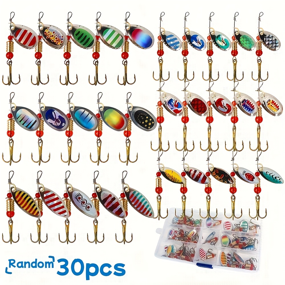 TEMU Fishing Lures 30pcs Sparkle Fishing Lures- Vibrant Metal Baits With High-shimmer Sequins, Durable& Versatile For Freshwater& Saltwater Fishing,