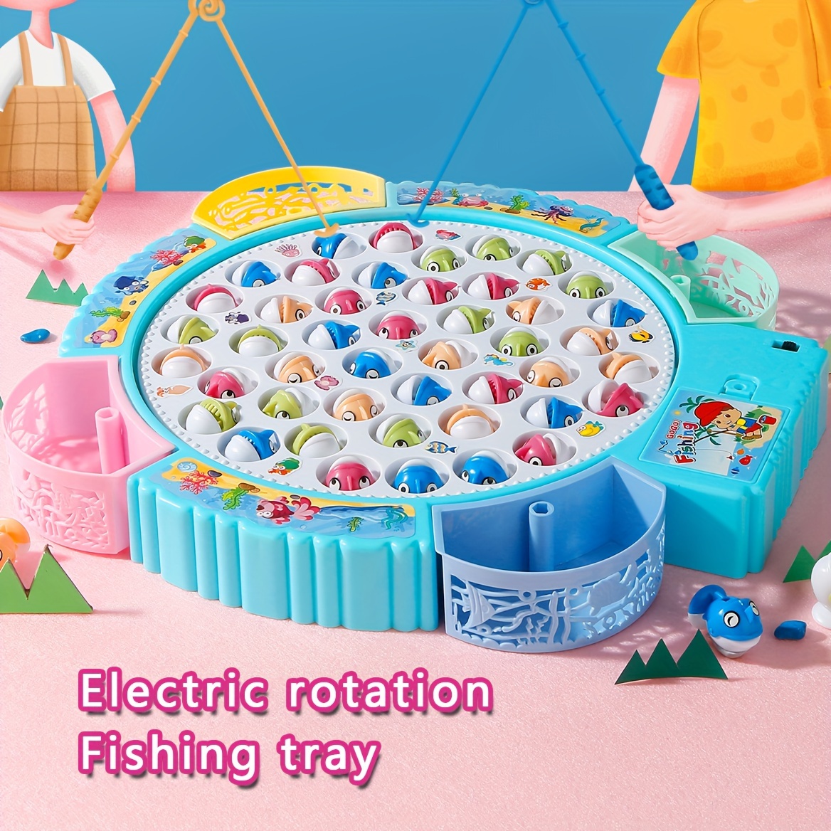 

Kids Fishing Toys, Electric Rotating Music Parent-child Interaction 3-6 Years Old, Color Box Packaging - For Halloween, Christmas, Thanksgiving Gifts