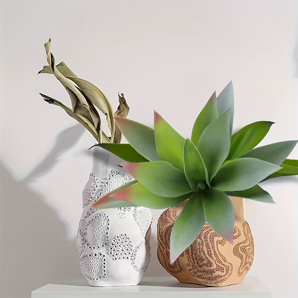 TEMU 1pc Artificial Agave Plant Realistic Fake Agave For Home/office - Low-maintenance Indoor/outdoor Greenery Suitable For Garden, Patio,