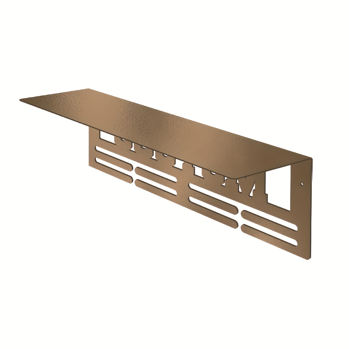 Temu Customizable "" Metal Wall Shelf With 8 Hanging Rods - Ideal For Displaying Medals, Ribbons & Trophies, Graduation, Father's Day, Christmas &-image