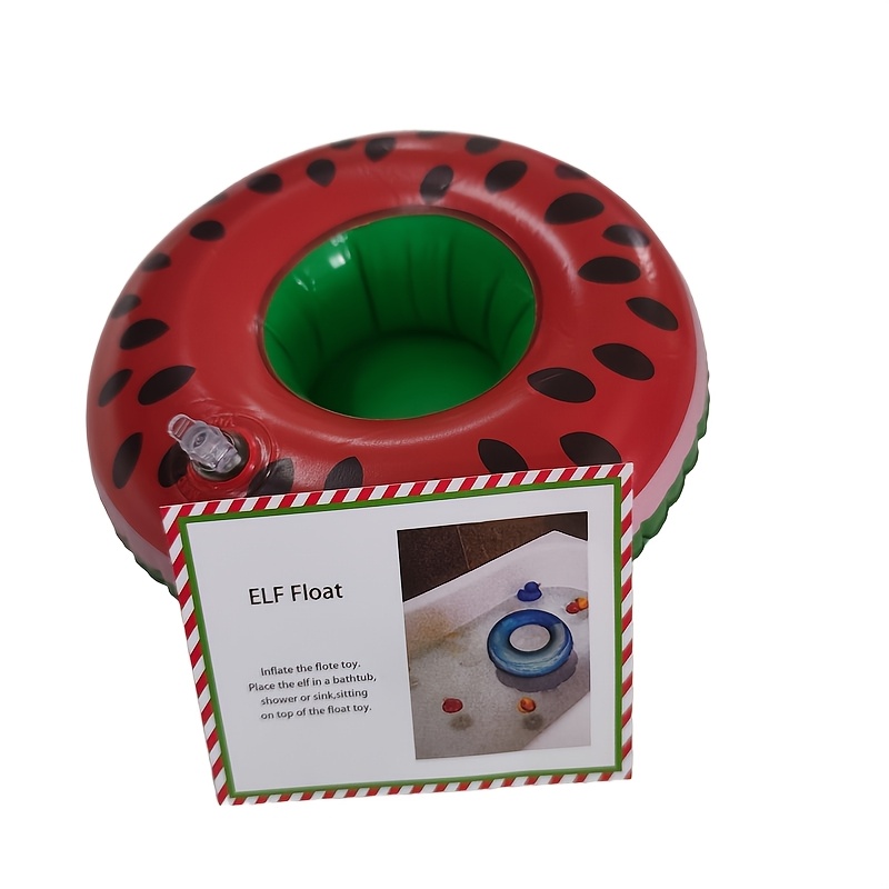 TEMU Christmas Elf Float, Elf Float Prop With Mini Watermelon Swimming Circle
