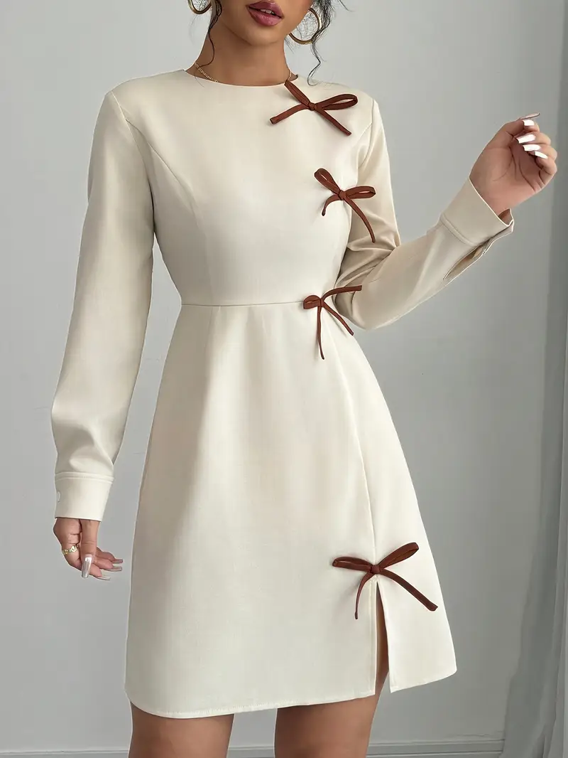 spring fit and flare dress with sleeves Sail to Sable White V-Neck Fit & Flare Dress White / XXXL / JM26013