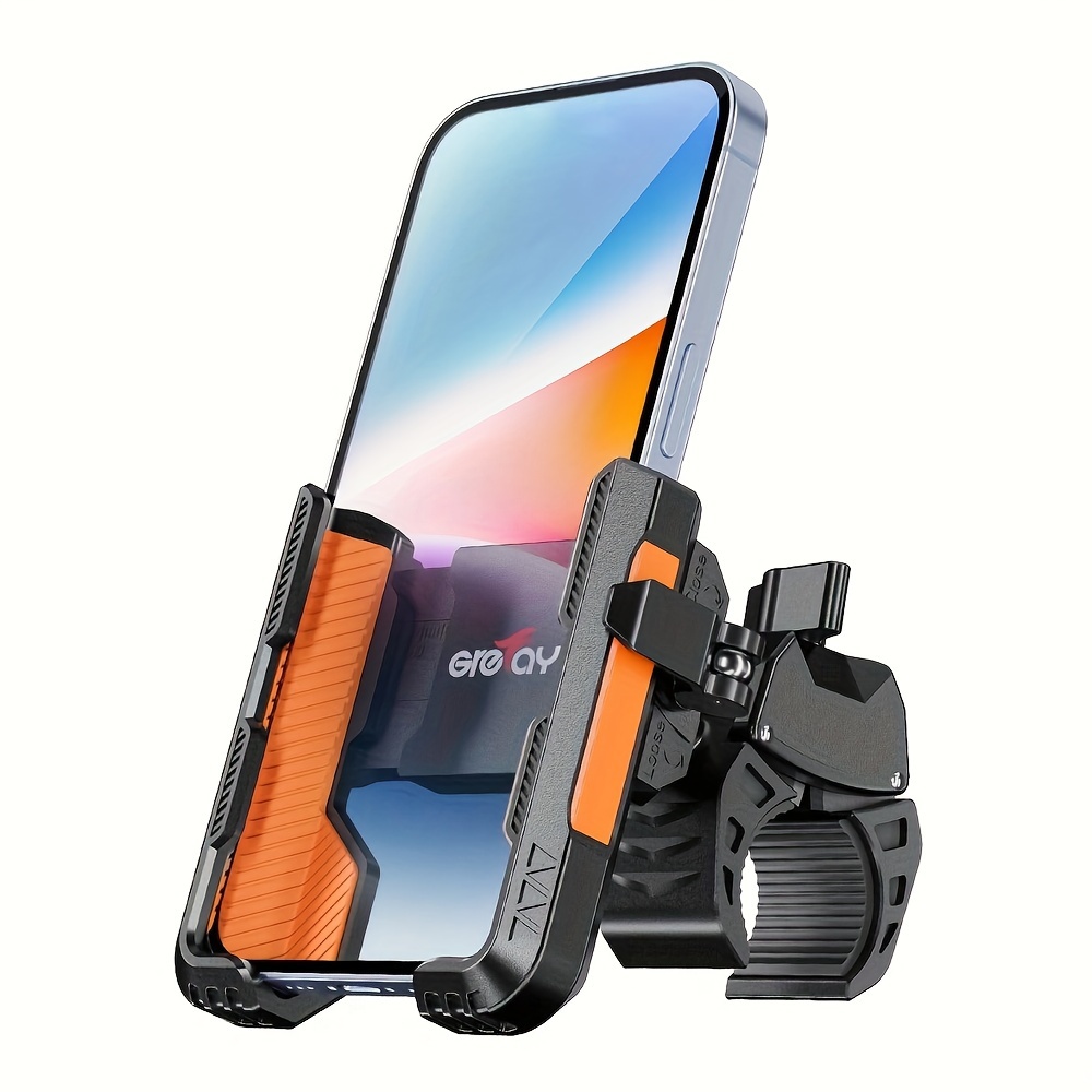 

Bicycle Phone Mount [1s Quick Disassembly+new Grip] Connector Motorcycle Phone Mount For Handlebar Diameter 22-45mm 360° Rotatable Bicycle Motorcycle Scooter Suitable For 4.5-7.0 Smartphone