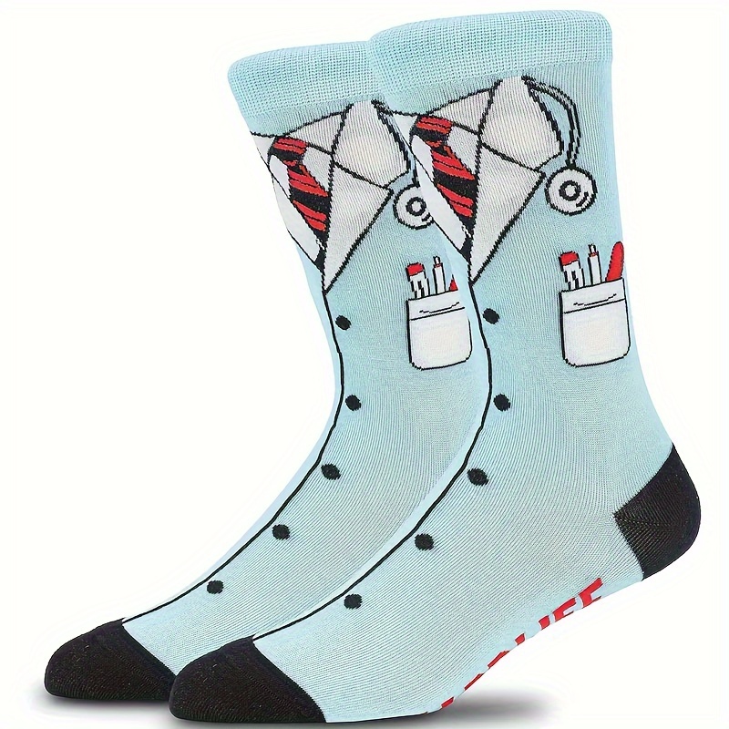 

Fashion Medical Print Socks, Novelty & Comfy Mid Tube Socks, Women's Stockings & Hosiery