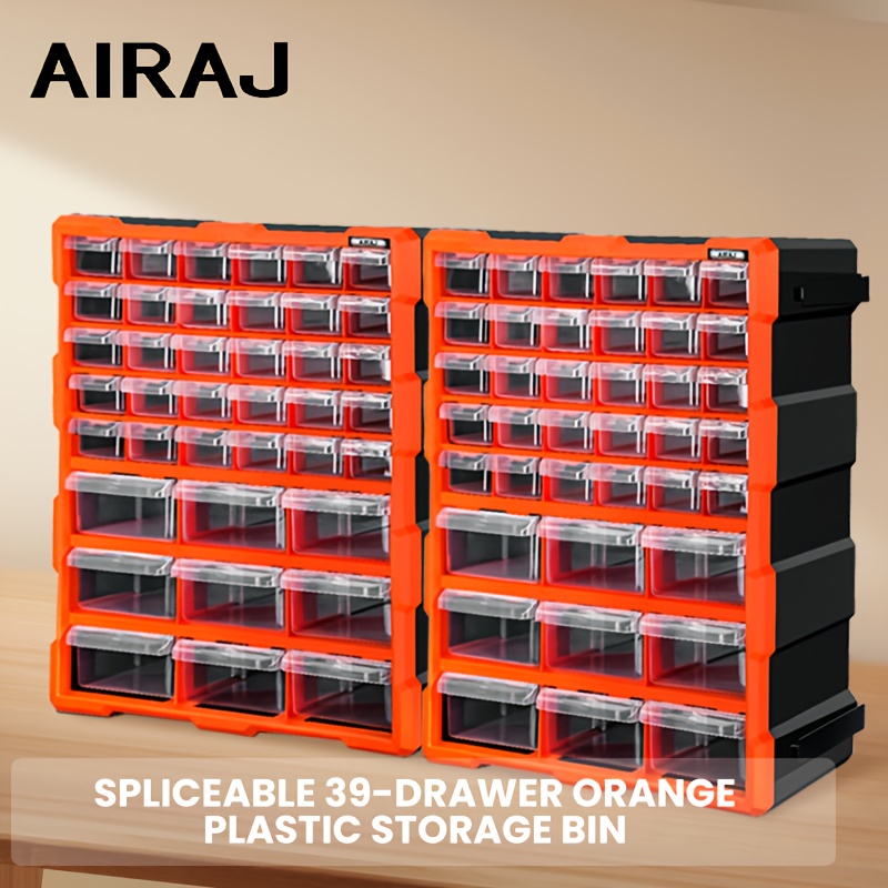 

Airaj 39-drawer Orange Plastic Storage Bin - , Organizer For Crafts, Beads, Toys & Hardware