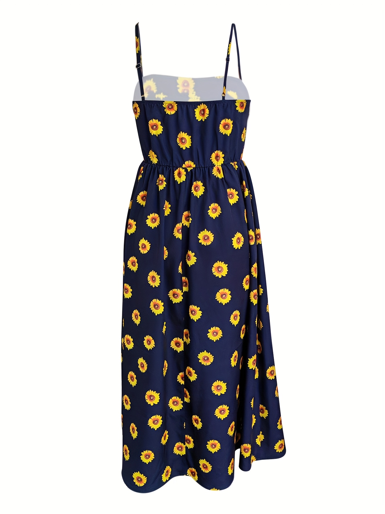 navy blue dress with sunflowers Hyacinth House Navy & Slate Sunflower Eyelet Helen Mini Dress Navy & Slate Sunflower Eyelet / XXL