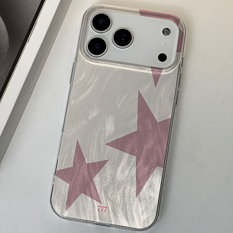 TEMU Phone Case: Phone Case - 1 Purple Star Drop-proof Soft Protective Case, Suitable For Iphone 17/16/15/14/13/12/11/7/plus/pro/pro Max/x/xs Max/,