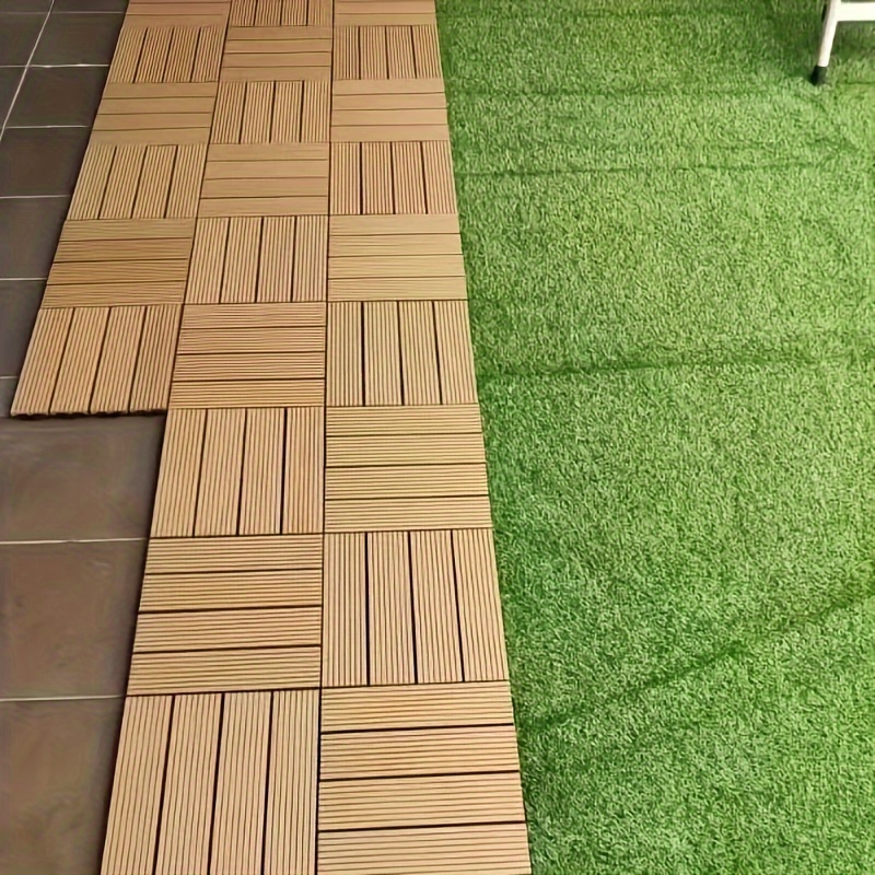 40pcs interlocking plastic floor tiles durable easy install waterproof indoor outdoor patio garden balcony flooring system