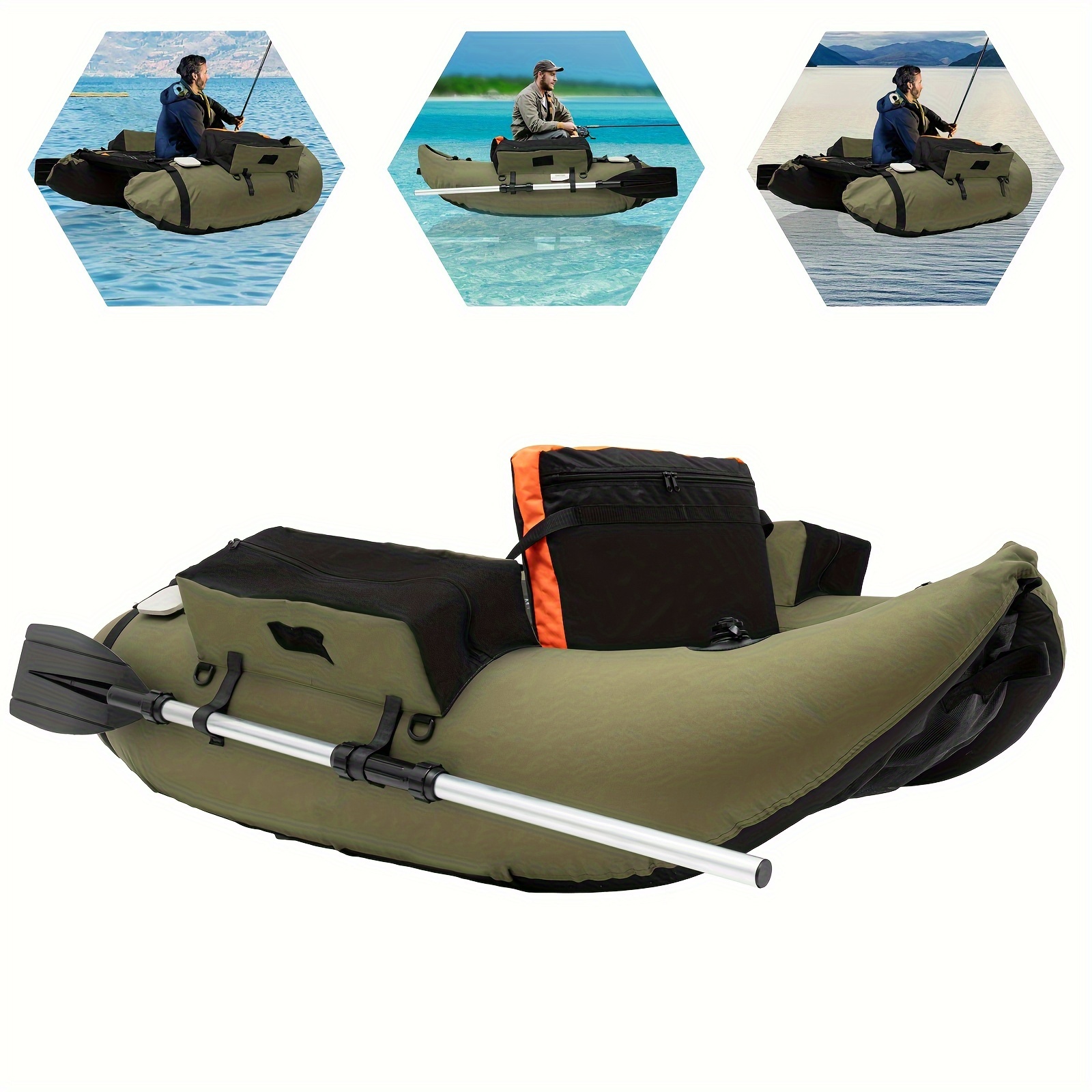 Outdoor Inflatable Portable Fishing Boat Used In Oceans Lakes